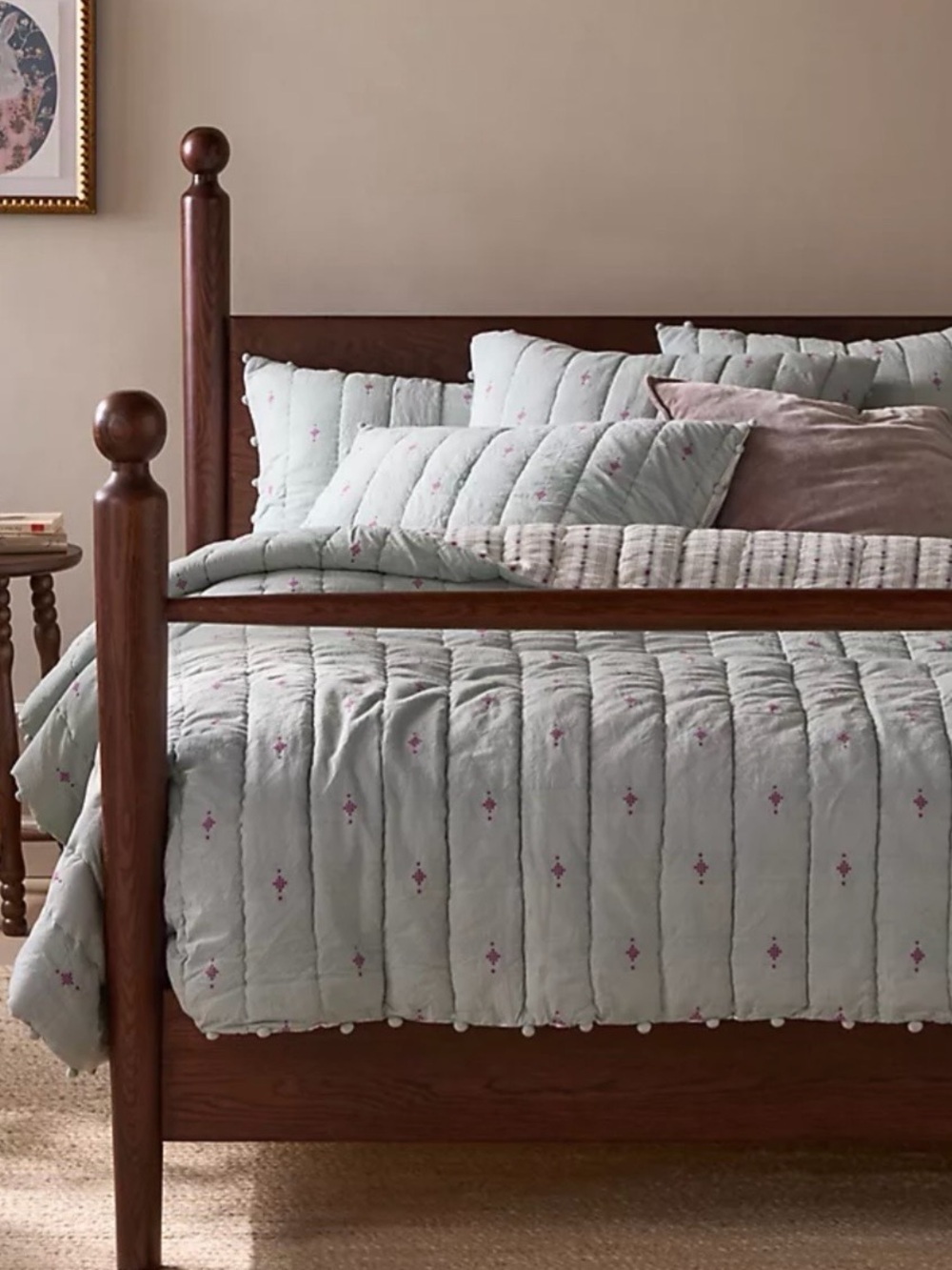Anthropologie Cate Cotton Woven Quilt Size Queen NWT